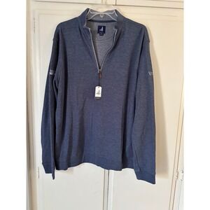 Johnnie-O Sully Quarter Zip Pullover Helios Blue Mens Large JMKO1460 NWT
